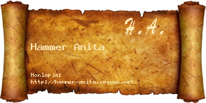 Hammer Anita névjegykártya