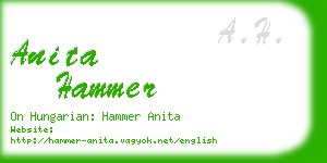 anita hammer business card